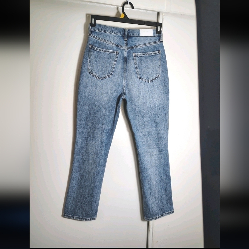 Pistola High-rise Straight Light Blue Distressed Ripped Women's Jeans sz 27/28. - Picture 5 of 16
